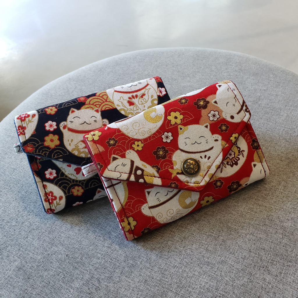 Ví Vải Handmade Mèo Thần Tài May Mắn Về Mặt Tài Lộc - Vải Thiết Kế Siêu Đẹp