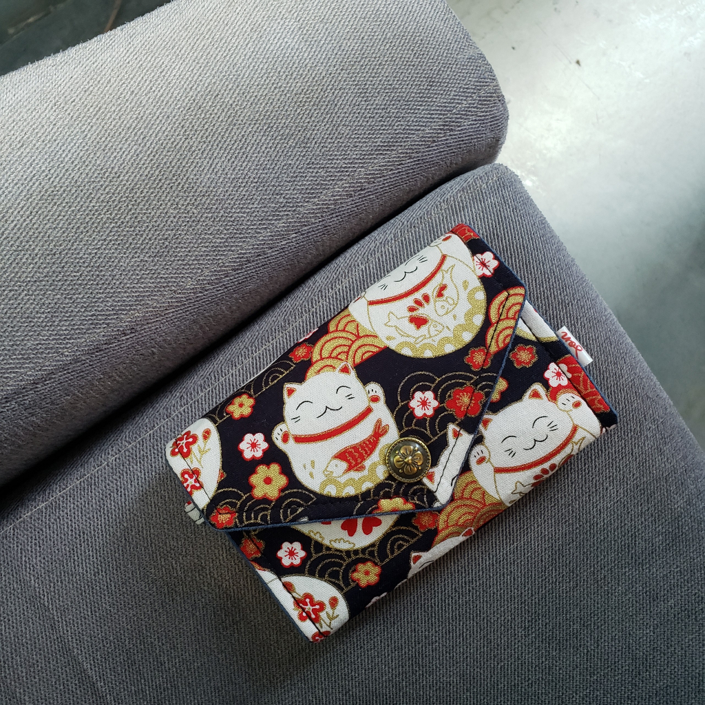 Ví Vải Handmade Mèo Thần Tài May Mắn Về Mặt Tài Lộc - Vải Thiết Kế Siêu Đẹp
