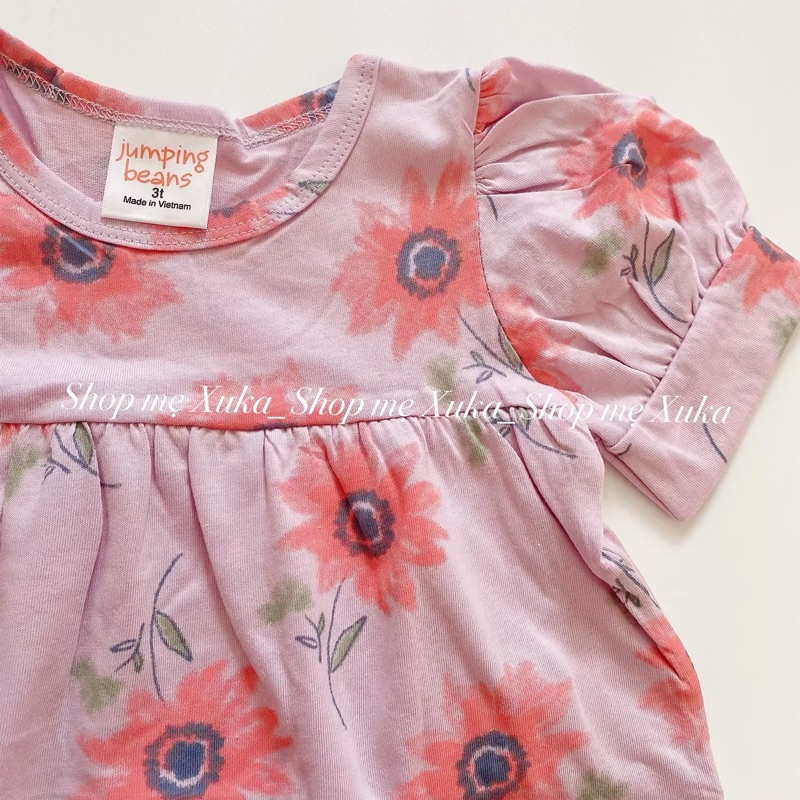 Váy thun cotton tay búp VNXK bé gái