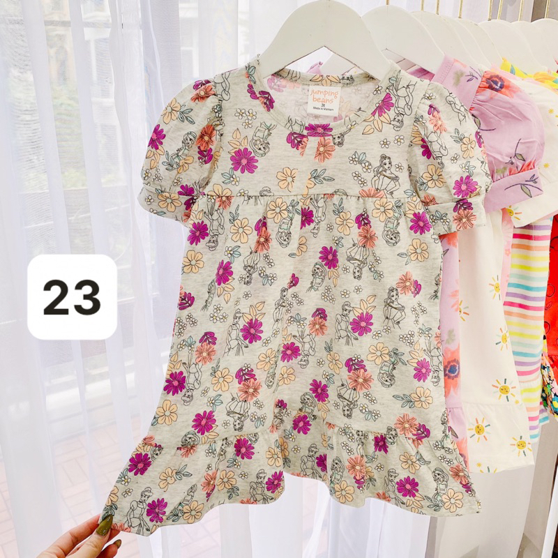 Váy thun cotton tay búp VNXK bé gái