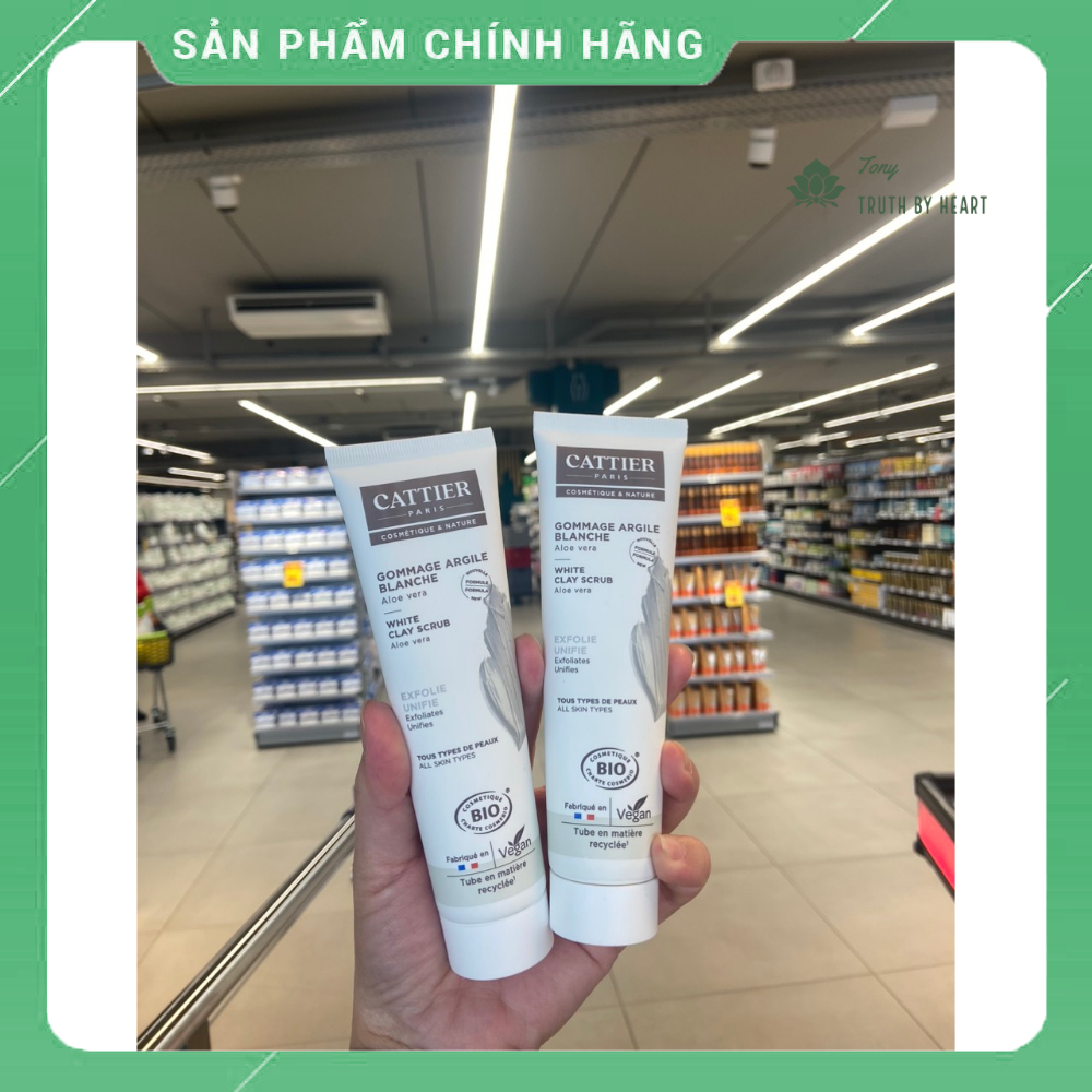 Tẩy da chết Cattier Gommage Argile giúp lỗ chân lông thông thoáng, giảm thiểu mụn đầu đen