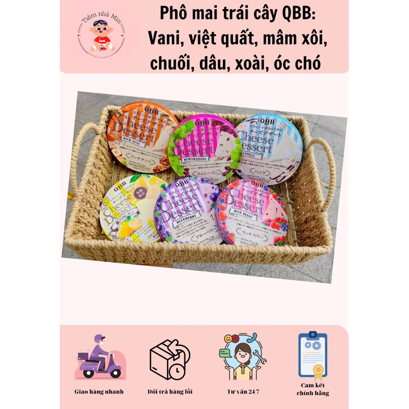 Phô mai trái cây QBB Nhật Bản hộp 6 miếng date mới