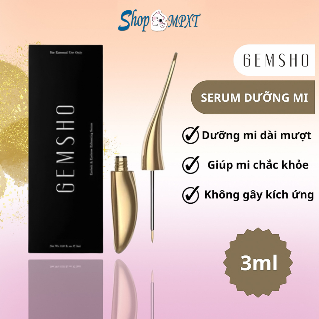 Serum Siêu Dưỡng Mi Kích Mọc Và Dài Mi Ngăn Ngừa Rụng Mi - Cho Hàng Mi Cong Vút Tự Nhiên