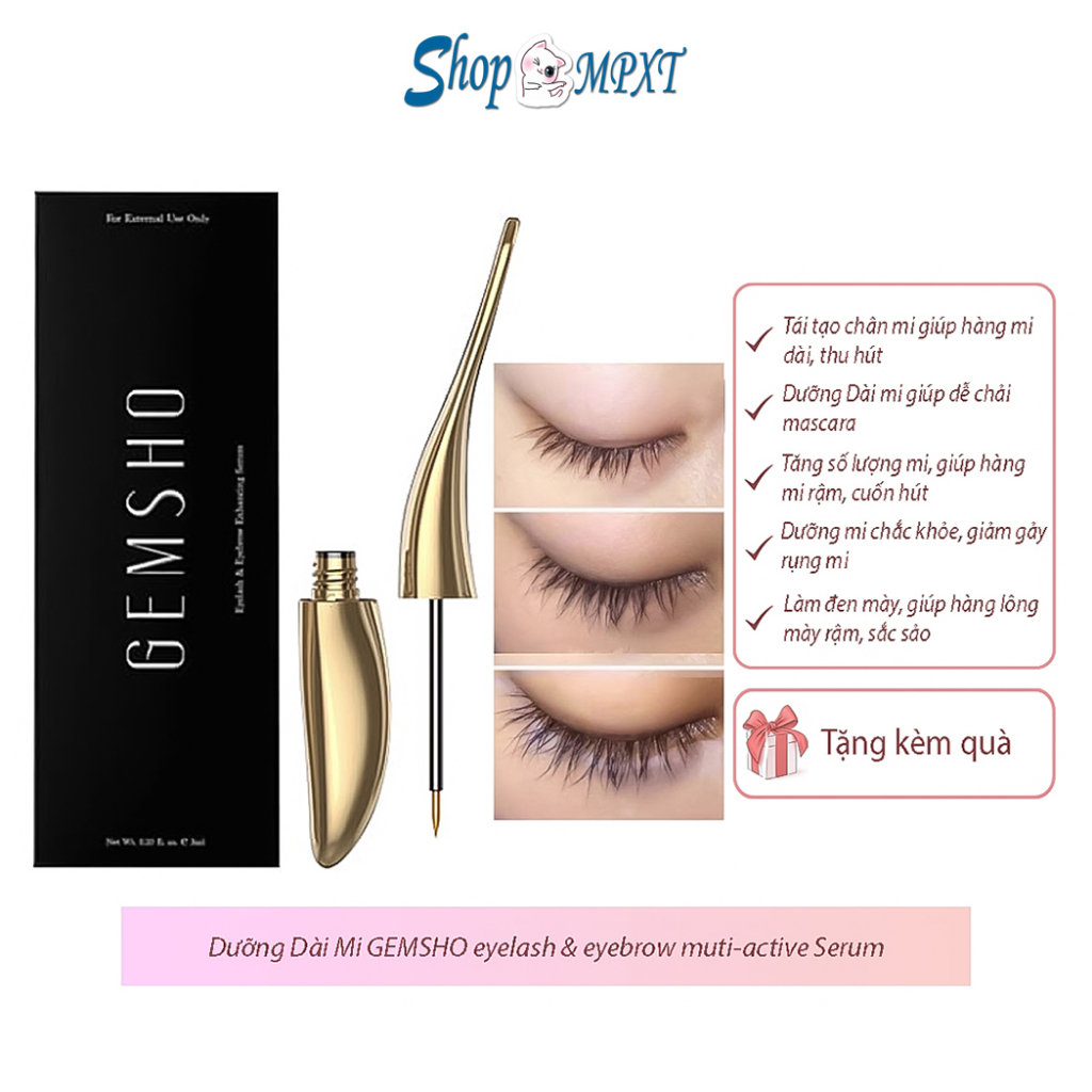 Serum Siêu Dưỡng Mi Kích Mọc Và Dài Mi Ngăn Ngừa Rụng Mi - Cho Hàng Mi Cong Vút Tự Nhiên