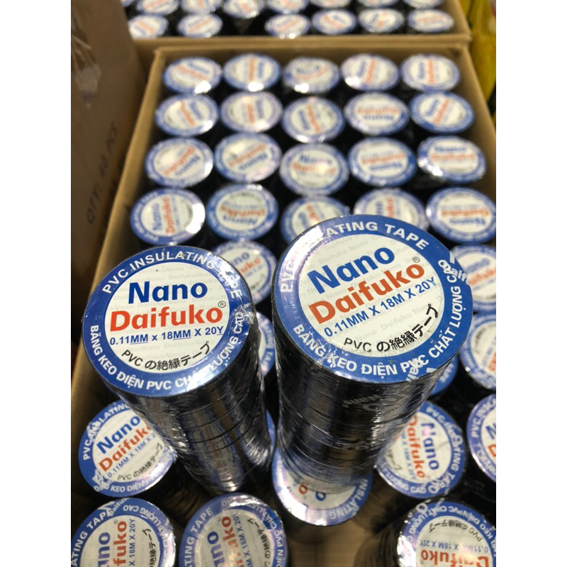 10 cuộn băng dính điện băng keo cách điện Nano Daifuko JaPan siêu dính và dai