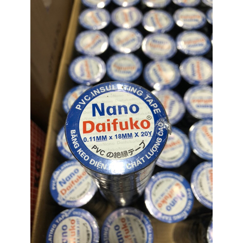 10 cuộn băng dính điện băng keo cách điện Nano Daifuko JaPan siêu dính và dai