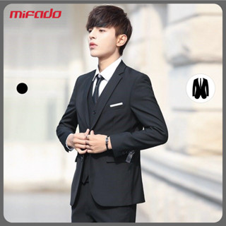 Áo vest nam hàn quốc trẻ trung 2 lớp 1 cúc Mifado, áo khoác Blazer thời trang sang trọng.