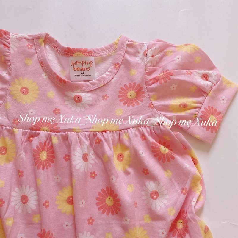 Váy thun cotton tay búp VNXK bé gái
