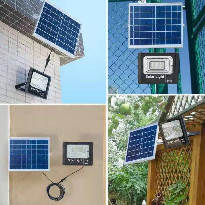 Đèn năng lượng mặt trời có điều khiển 500W 300W 200W 50W đèn pha led ngoài trời,Siêu sáng và không thấm nước IP67