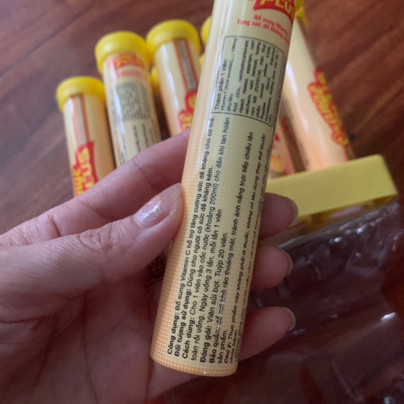 ✅ Viên sủi Bổ Sung Vitamin C plus, Tăng Đề Kháng, Phòng Ngừa Virus, Tuýp 20 viên - Sản phẩm chính hãng