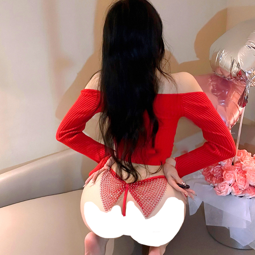 Quần lót nữ sexy lọt khe quyến rũ, quần lót ren xẻ đáy thiết kế dính nơ gợi cảm