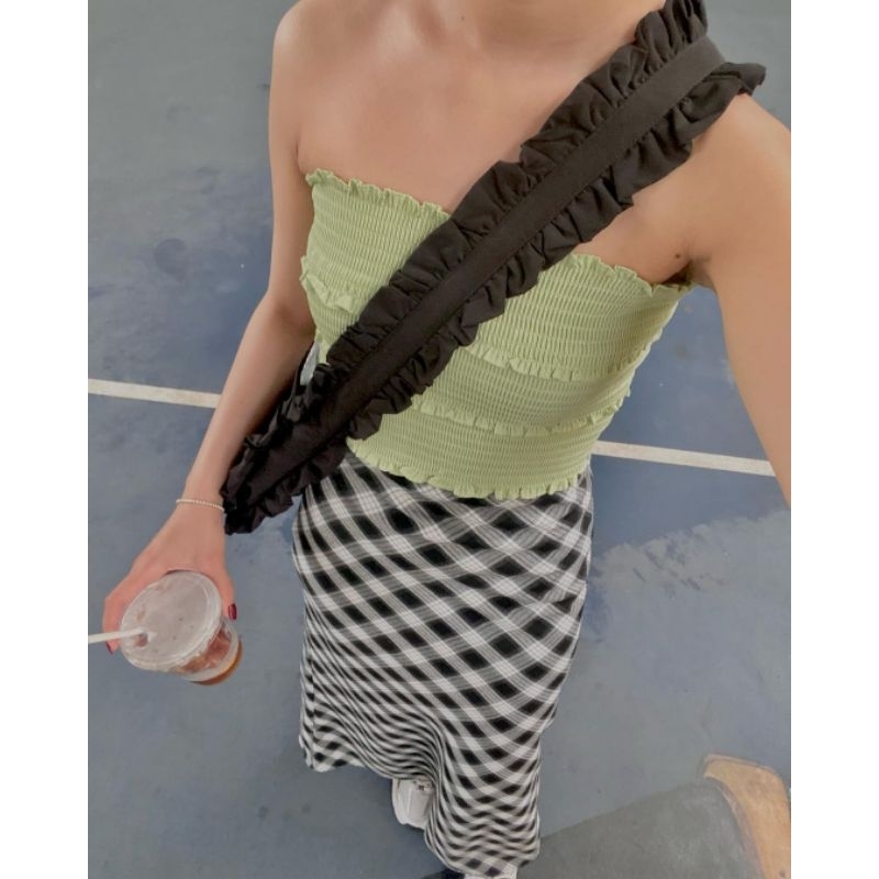 Chân váy kẻ Maxi checked skirt