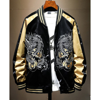 Áo Khoác Nhẹ Bomber Khóa Kéo In Hình Con Rồng Kiểu Dáng Hàn Quốc AO KHOAC NAM 9000030