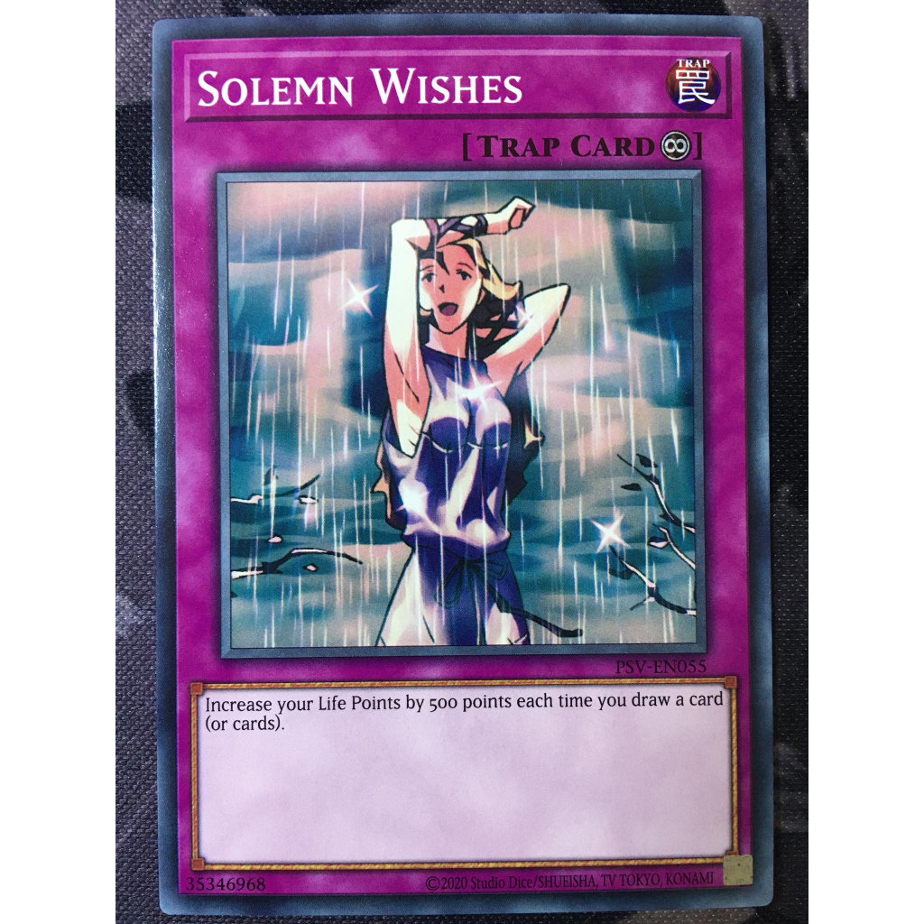 Bài yugioh thời đầu duel monster - Solemn Wishes - PSV-EN055 - Common Unlimited