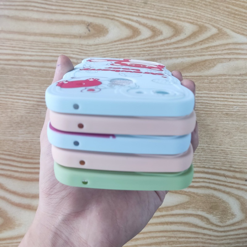 Ốp lưng Oppo F5 dẻo viền màu lượng sóng lưng in hình thú dễ thương có bảo vệ camera