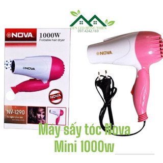 Máy sấy tóc nova mini gấp gọn 1000w thích hợp mang đi du lịch