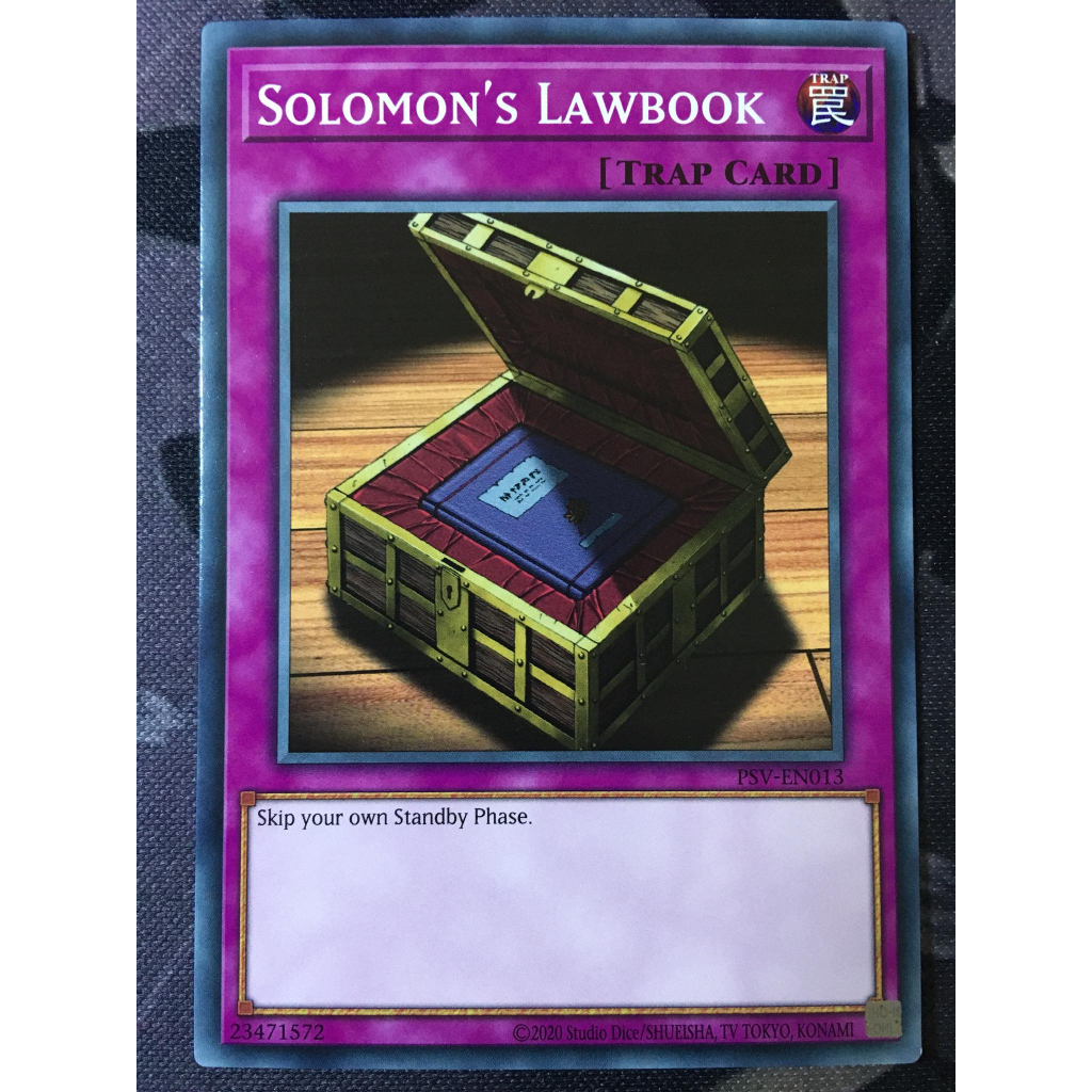 Bài yugioh thời đầu duel monster - Solomon's Lawbook - PSV-EN013 - Common Unlimited (25th Reprint)