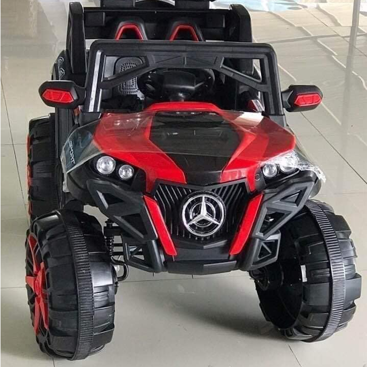Ô tô xe điện địa hình MERCEDES LB688 2 chỗ 4 động cơ đồ chơi cho bé (Đỏ-Vàng-Trắng)