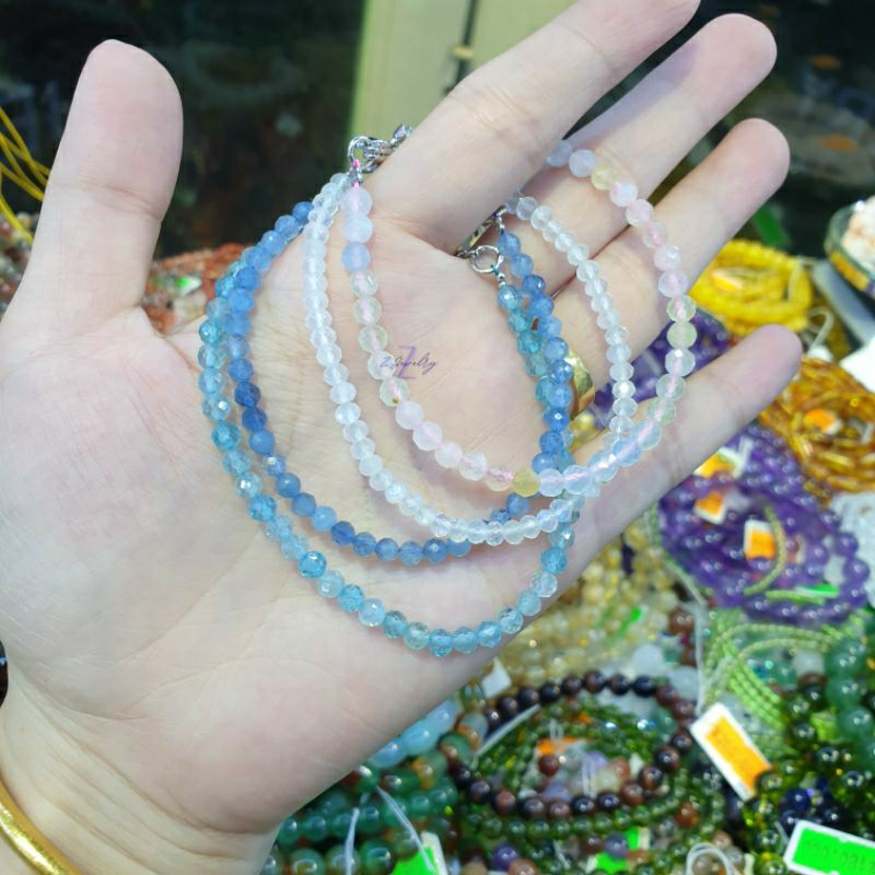 Vòng đá cắt giác hạt mini hàng tự nhiên