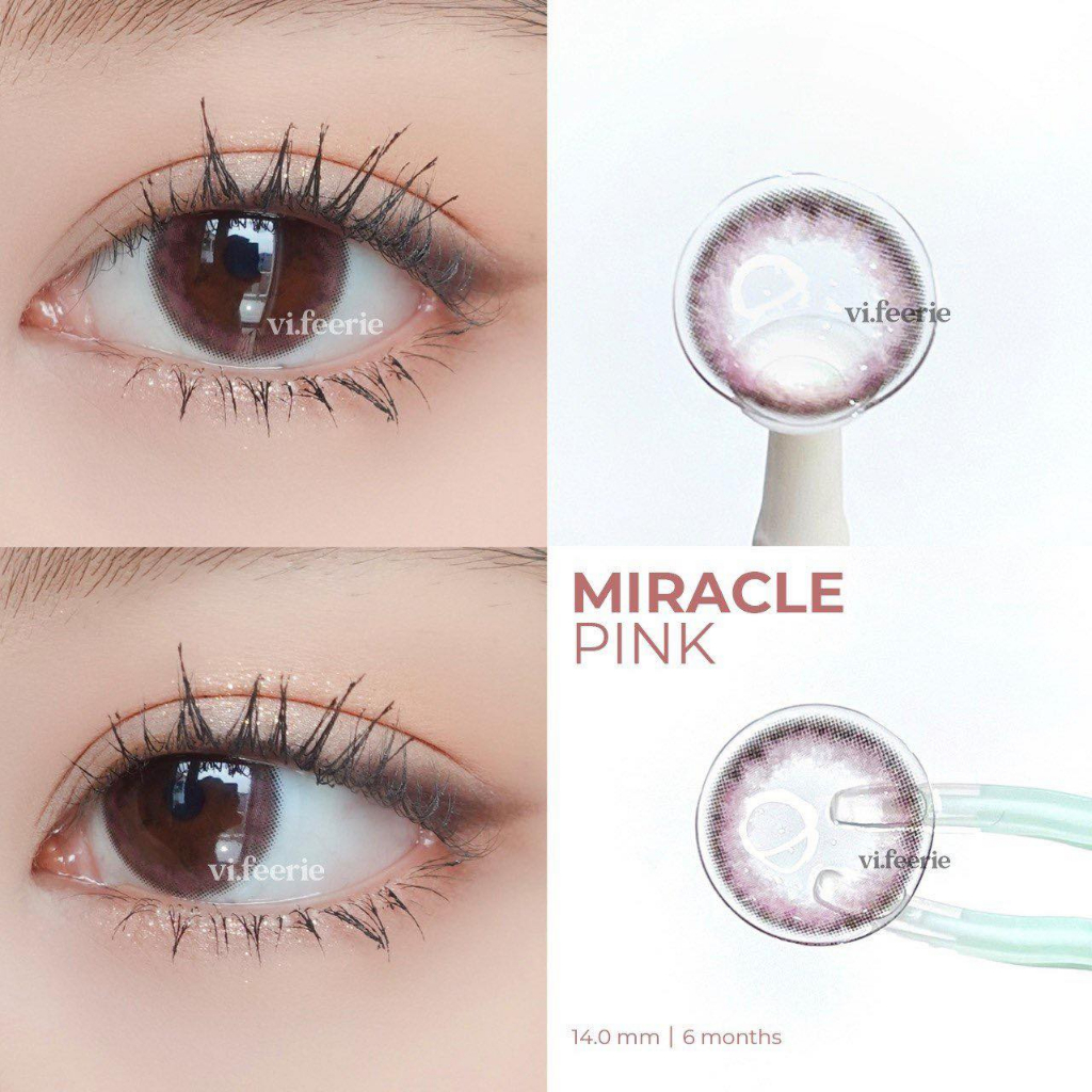 Kính áp tròng (lens) hồng Miracle Pink full độ-VF Lens