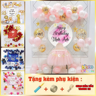 [TẶNG NGAY BÓNG TUỔI] Combo set bóng bay trang trí sinh nhật, trang trí thôi nôi, trang trí đầy tháng bé trai bé gái 2