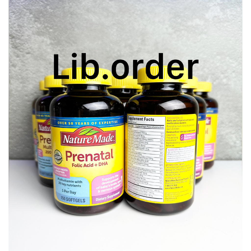 Viên uống bổ bầu Multi DHA và loại Folic Acid 150 viên