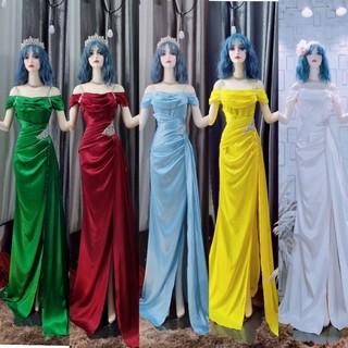 Đầm dạ hội body trễ vai