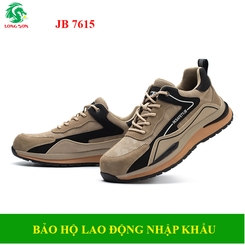 Giày Bảo Hộ Lao Động Nam Nữ JB 7615 Thời Trang Cao Cấp Kiểu Dáng Thể Thao Vải Lưới Chống Cắt Đế Lót Kevla Siêu Nhẹ Mũi S