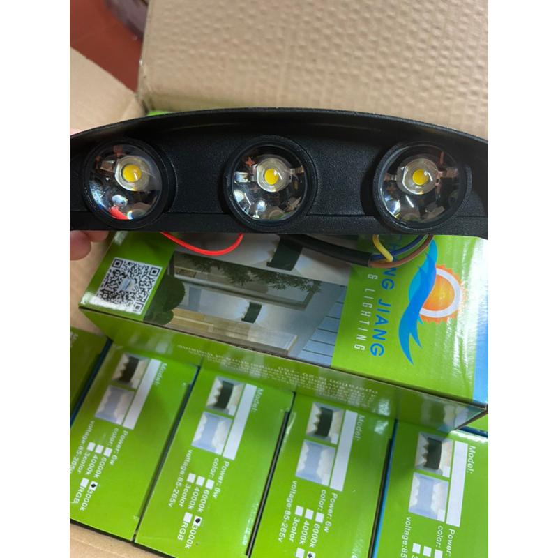 Đèn Hắt Tường Trang Trí Led Sáng 2 Đầu Nguồn Nhôm Chống Nước IP66