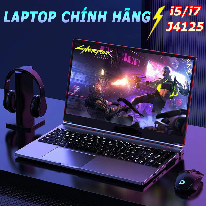 Máy Tính Laptop Chính Hãng 15.6inch J4125/Core i7/i5 Notebook RAM 12G/256GB SSD Windows10/Ms Office Gamming Laptop