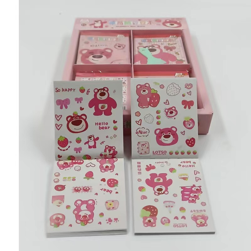 Sticker Miếng Dán Gấu Dâu Lotso Dán Số/ Nhật ký/ Laptop/ Máy tính/ Lưu bút Deperier