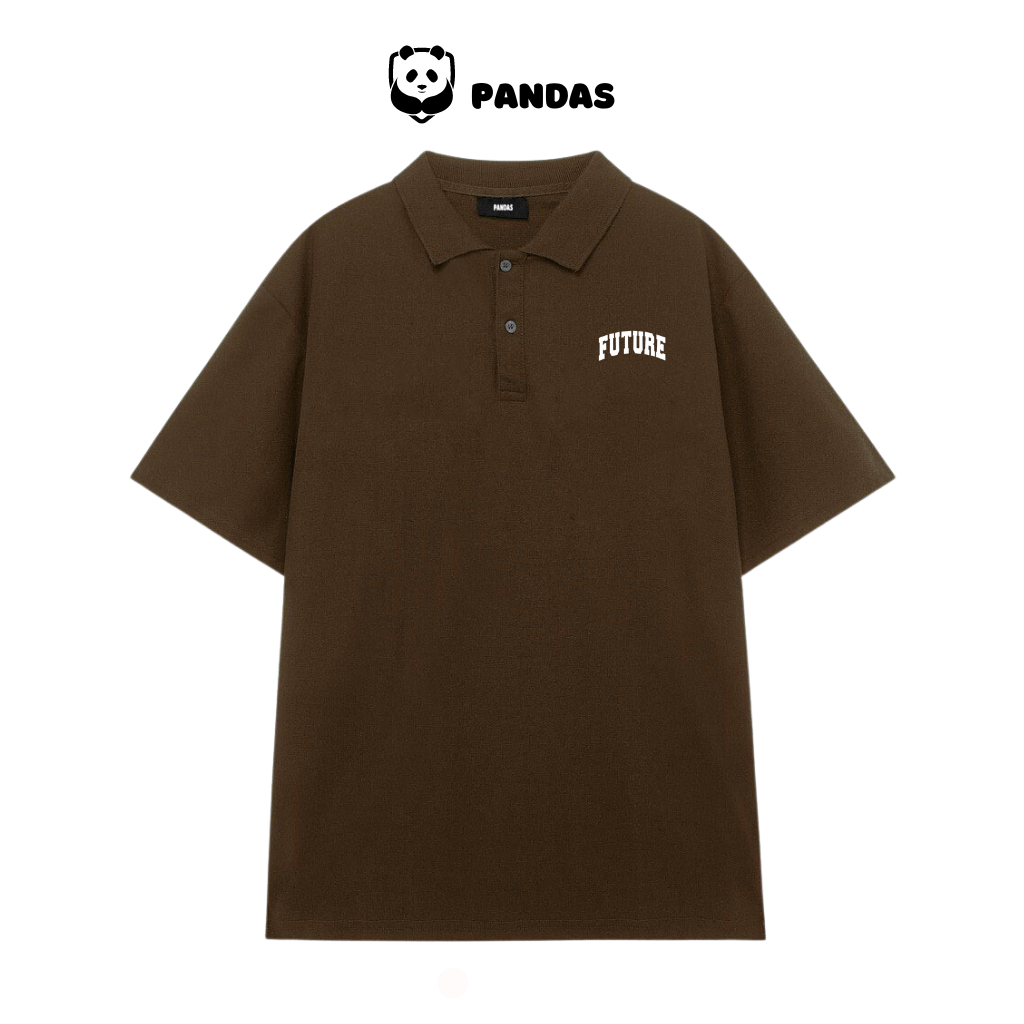 Áo polo tay ngắn, áo polo chất cotton form rộng oversize Pandas AP01