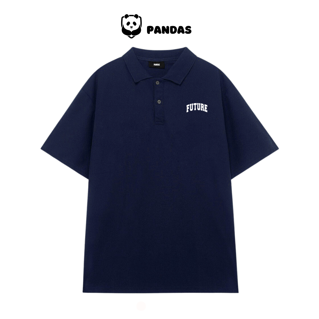 Áo polo tay ngắn, áo polo chất cotton form rộng oversize Pandas AP01