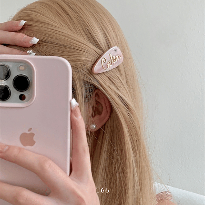 Kẹp tóc đính đá dạng dẻo hình thoi hình chữ nhật cá tính trẻ trung ANNIE - G29