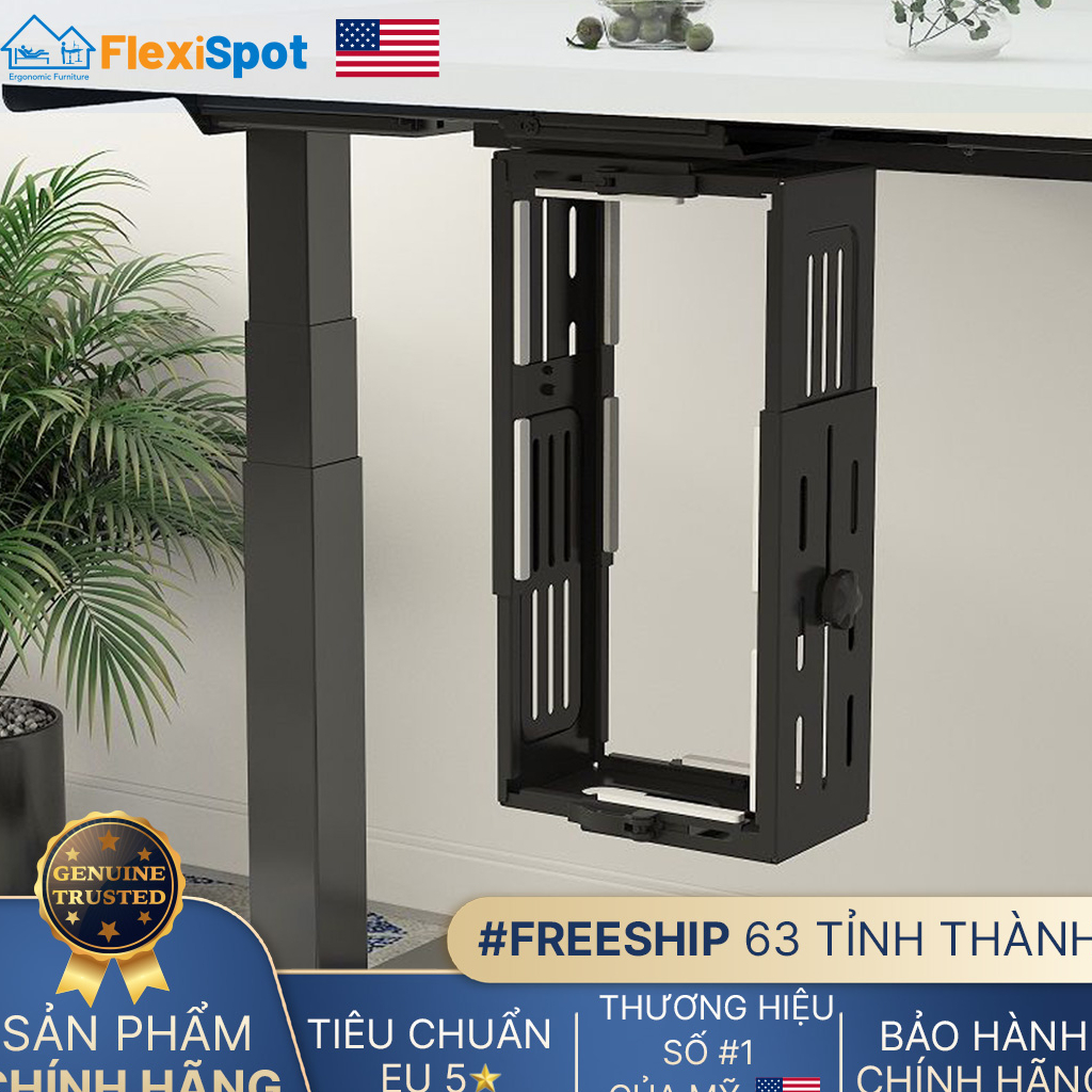 Giá Đỡ CPU Máy Tính Gắn Bàn D'ERGO Flexispot CPU Holder CH101