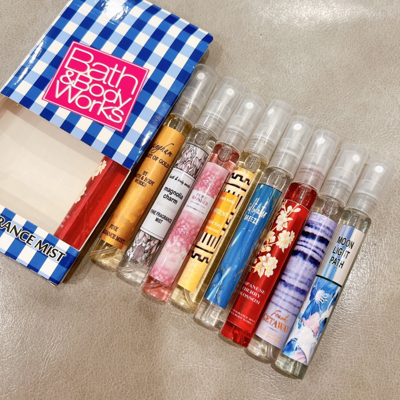 Set 5 Chai Xịt Body Mist BATH & BODY WORKS 10ml x 5 chai