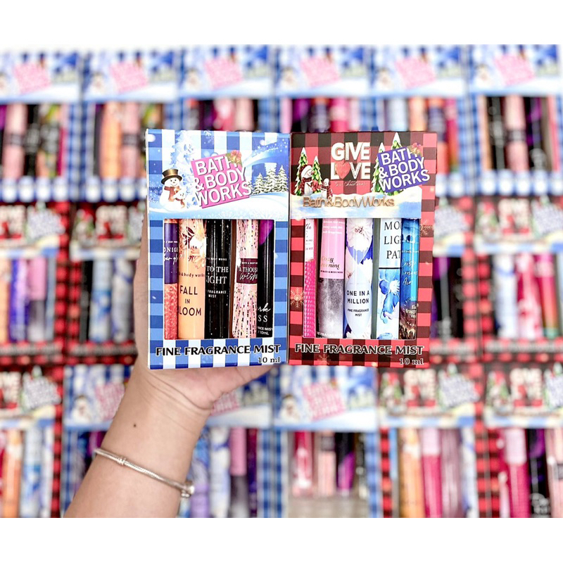 Set 5 Chai Xịt Body Mist BATH & BODY WORKS 10ml x 5 chai