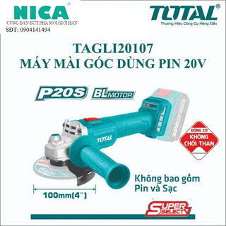 Máy mài góc total dùng pin tagli20107 motor không chổi than