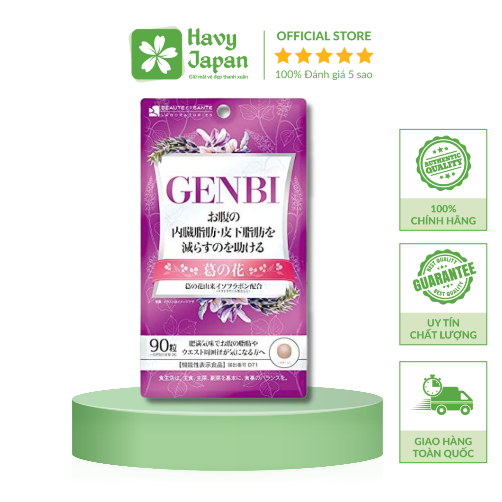 Viên Uống Giảm Cân, Mỡ Bụng GENBI 90 Viên Nhật Bản