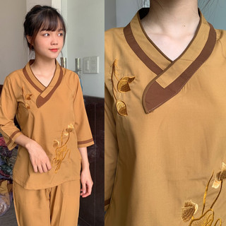 Đồ đi chùa cho nữ, cổ tim