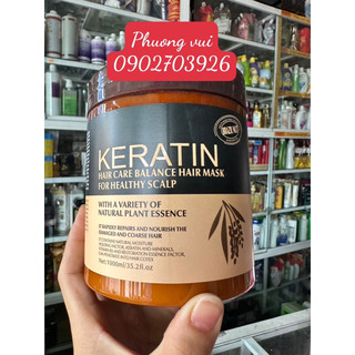 Hấp dầu xả tóc karatin màu nâu 1000ml