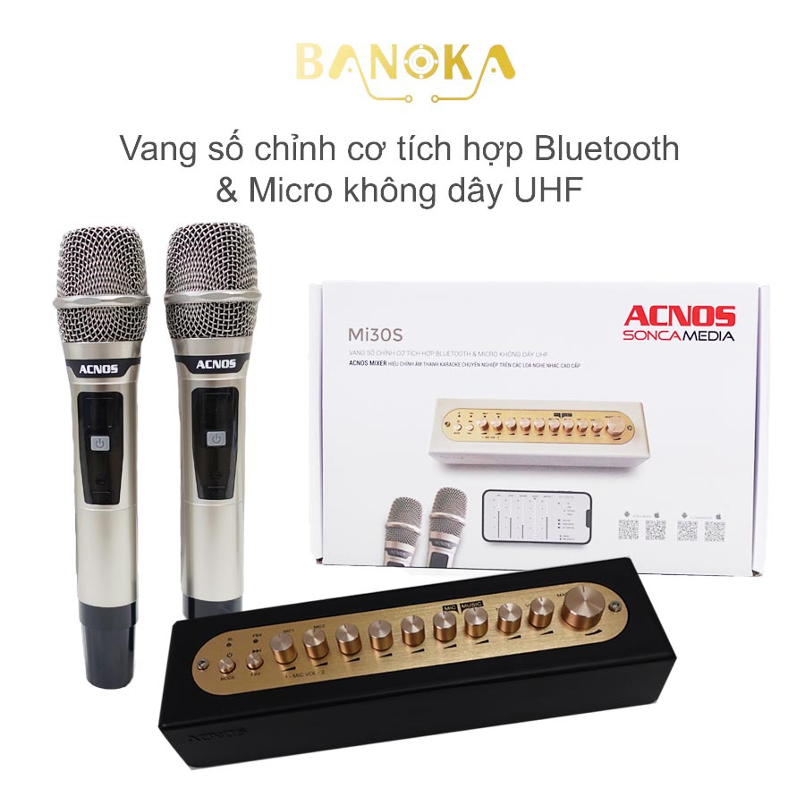 Vang số chỉnh cơ Acnos MI30S | Kèm Micro Không Dây