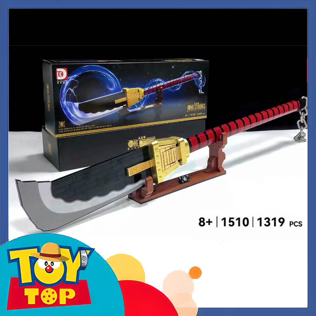 Đồ chơi lắp ráp mô hình đại đao bảo kiếm nhựa của thuyền trưởng Râu Trắng trong One Piece vua hải tặc xếp hình DK 1510