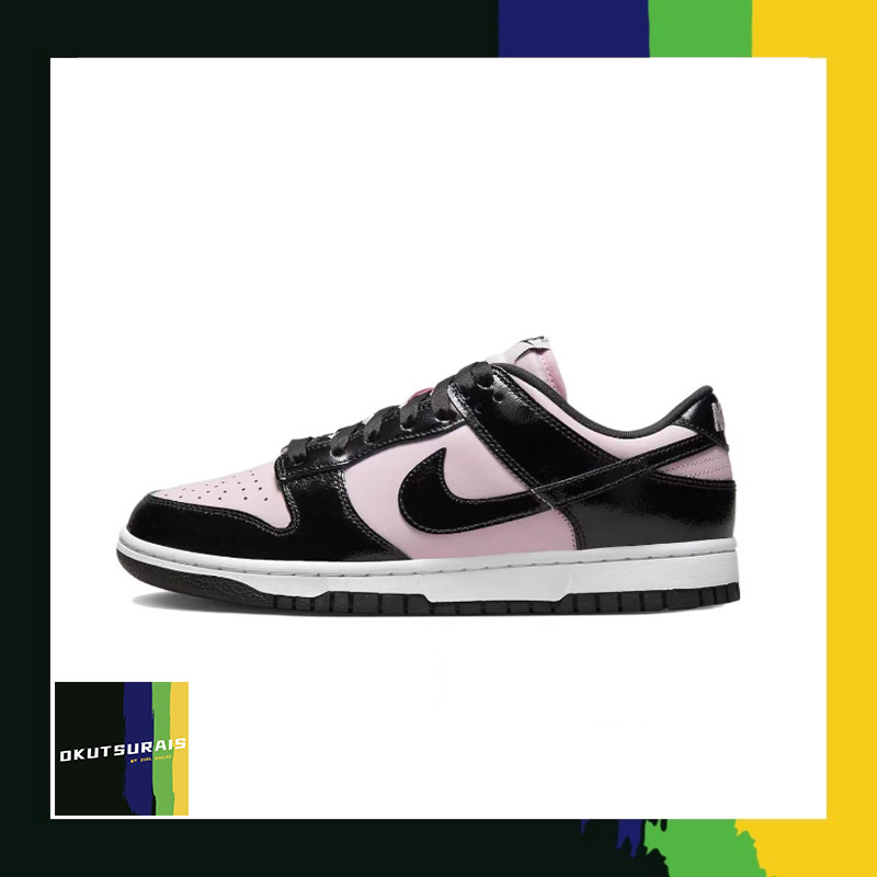 Giày Nike SB Dunk low Patent da đen bột giày thể thao chạy bộ chính hãng 100%