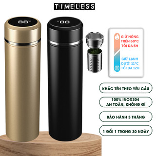 Bình nước hiển thị NHIỆT ĐỘ giữ nhiệt inox 316 chính xác 500ml ,chống ăn mòn độ bền cao