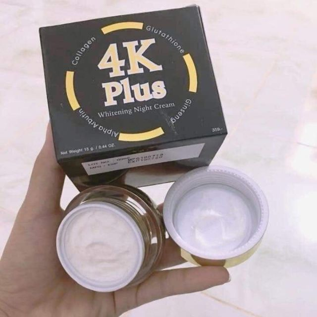 Kem Dưỡng Trắng Da Ban Đêm 4K Plus 5x Thái Lan Chính Hãng, Mẫu Mới Date Mới 20gr