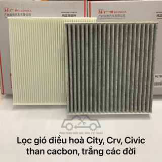 Lọc gió điều hòa, lọc gió máy lạnh Honda City, Crv. Civic các đời chọn theo phân loại hàng