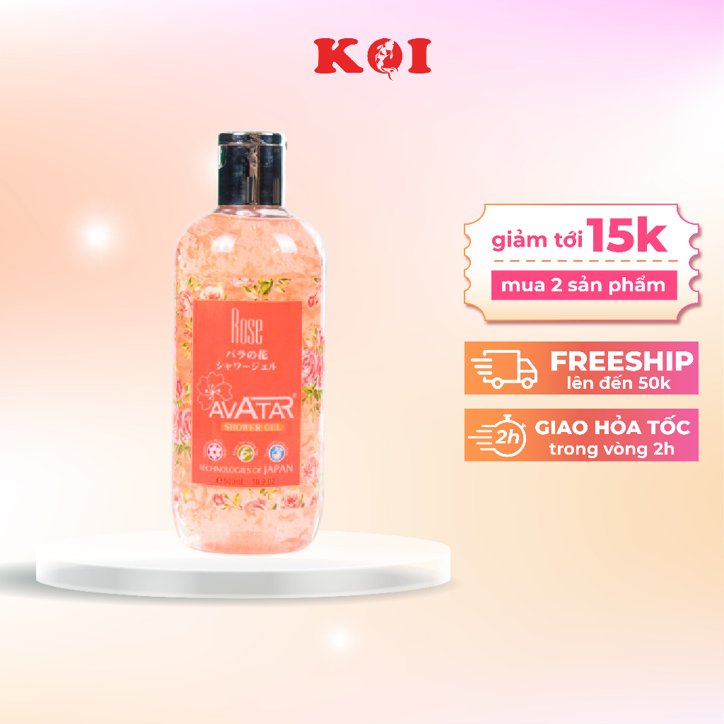 Sữa tắm nước hoa sáng da Shower Avatar cánh hoa thật giúp da căng mịn chống lão hóa 500ml