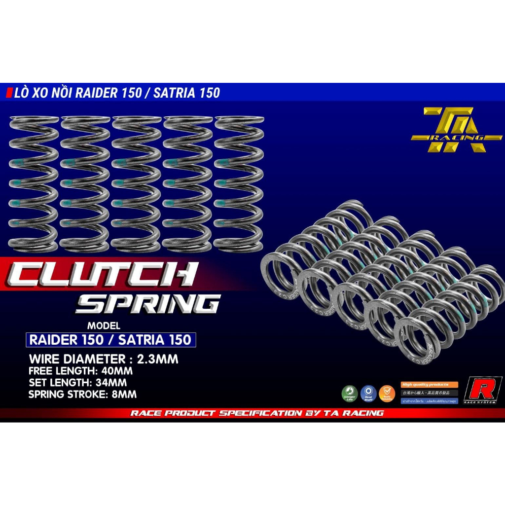 Lò xo nòi TA racing 2.3mm xe Raider ,xe satria 150