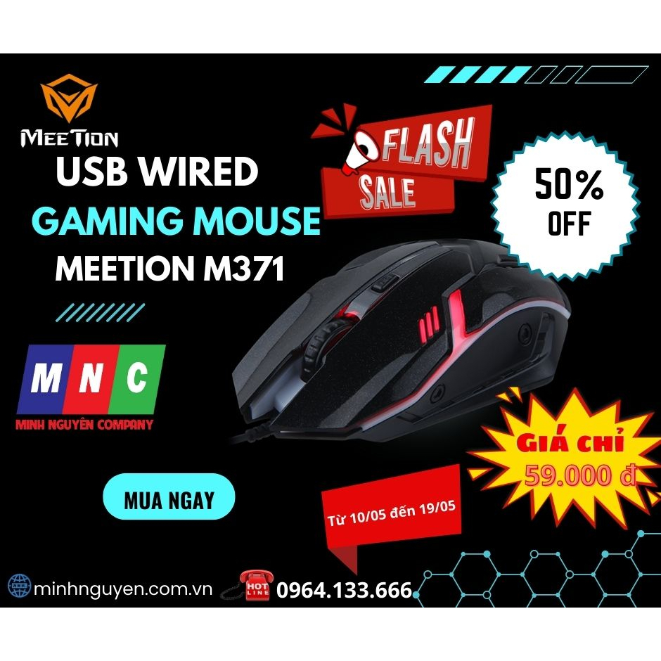 Chuột game có dây MEETION M371